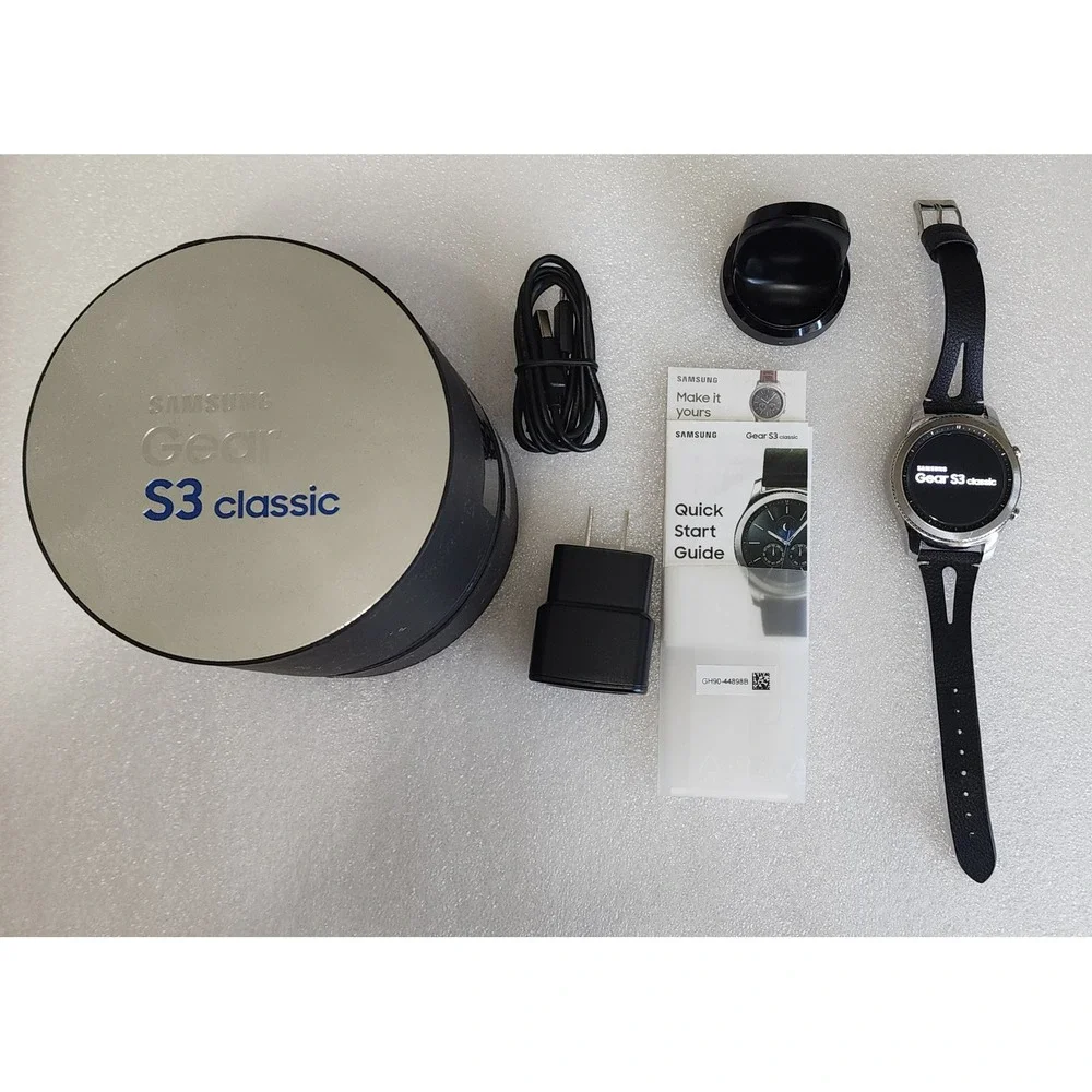 Samsung Gear S3 Classic Smartwatch Bluetooth GPS WiFi Heart RateMonitor PreOwned